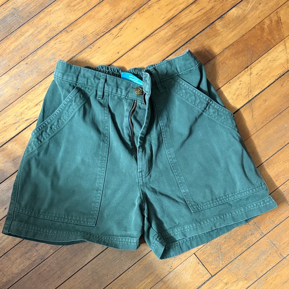 Big Bud Press Green High-Waist Work Pants Shorts, S